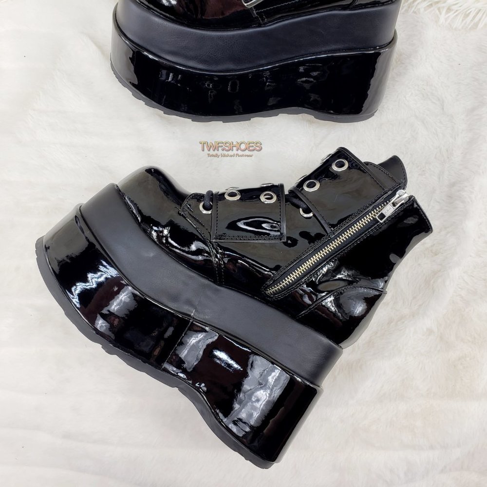 Bear 104 Platform Ankle Boots Goth Punk Rave - Picture 11 of 16